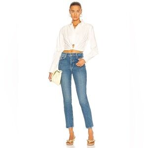FRAME Le Sylvie Straight Leg Jeans in Golden Road
